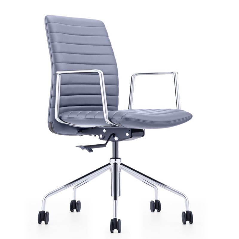 Leather Office Computer Staff Chair Modern Minimalist Conference Negotiation Business Reception Armchair Fashion Casual Swivel Chair 1