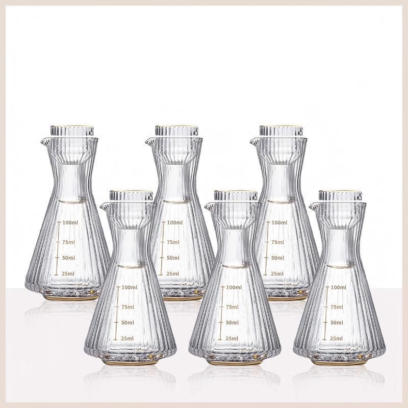 [gold-painted model] 6 pots + 6 cups