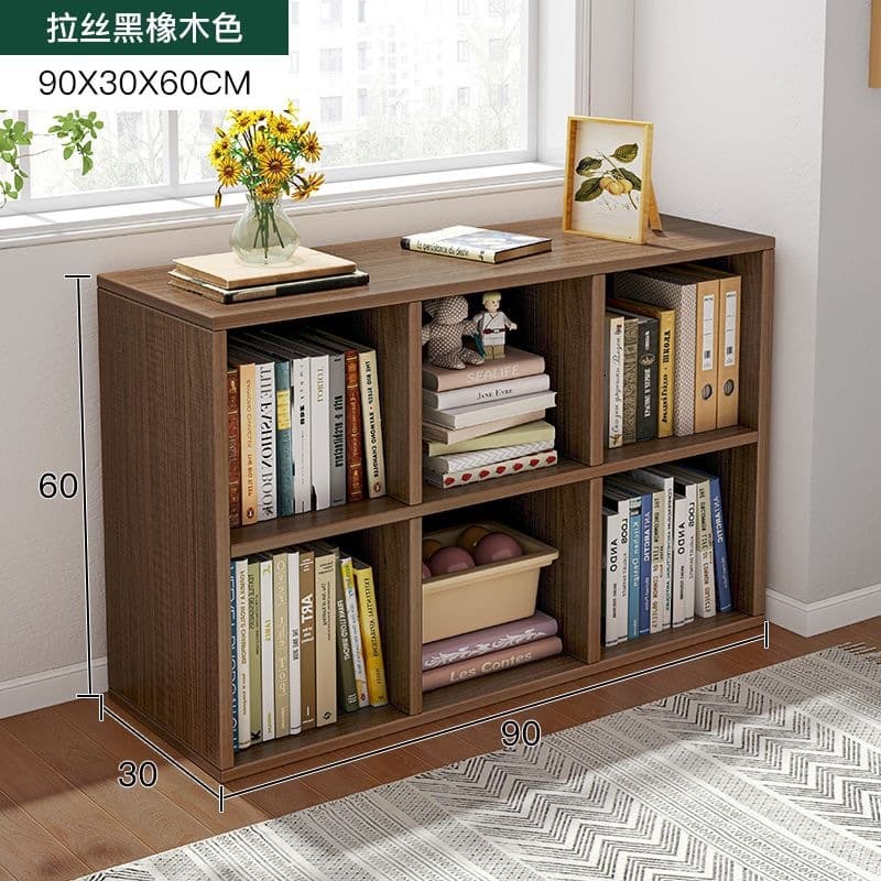 [upgraded and deepened version] 6 grids 30cm deep, black oak color