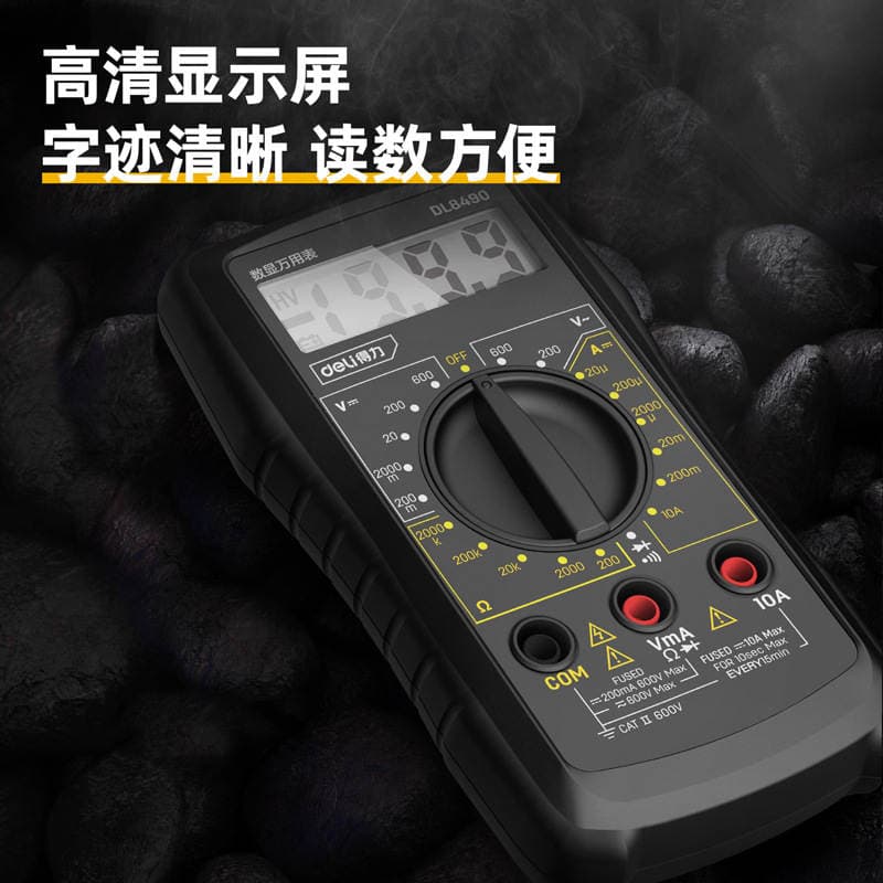 Deli Tool DL8490 Rəqəmsal Multimetr, Çoxfunksiyalı, Elektrik Təmiri üçün, Faza/Neytral Xətt Təyini 5