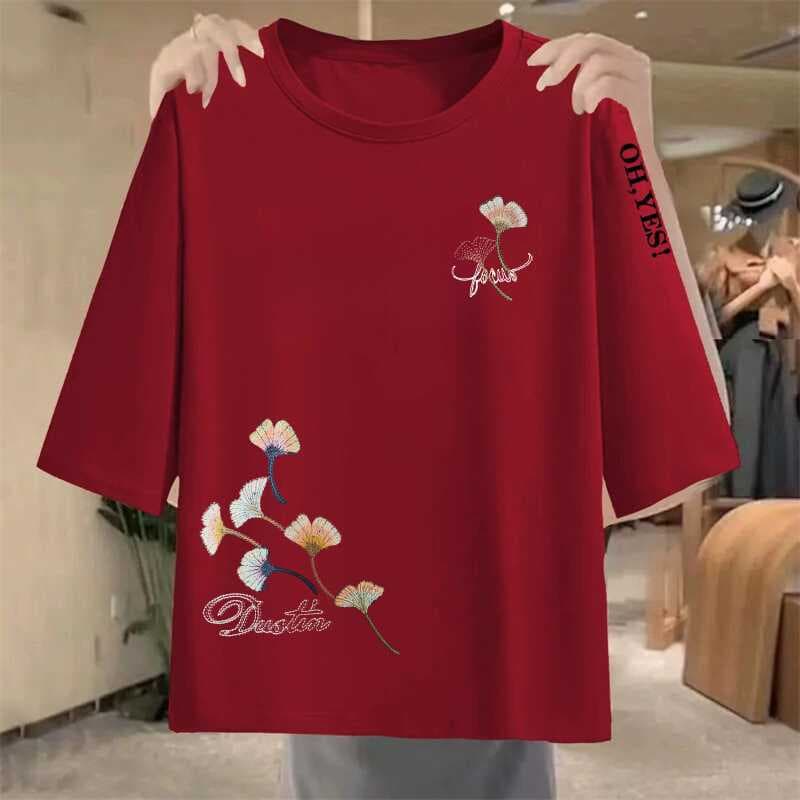 40 burgundy sleeve letters [medium] upper and lower ginkgo leaves