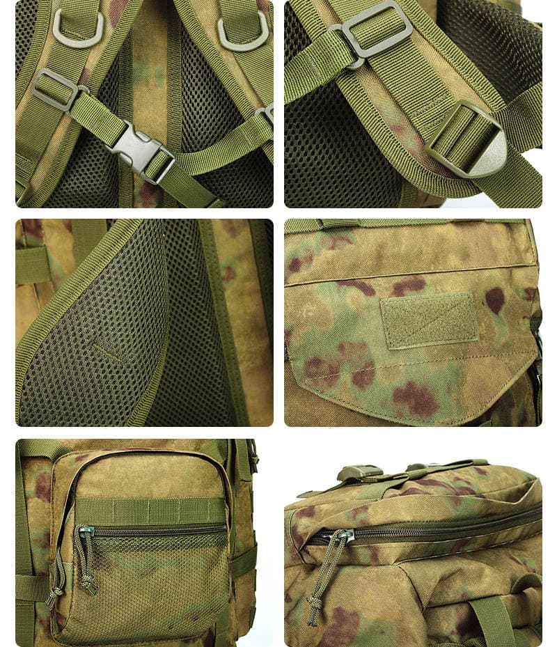 Large capacity outdoor sports tactical backpack army camouflage camping backpack travel mountaineering backpack manufacturers wholesale 2