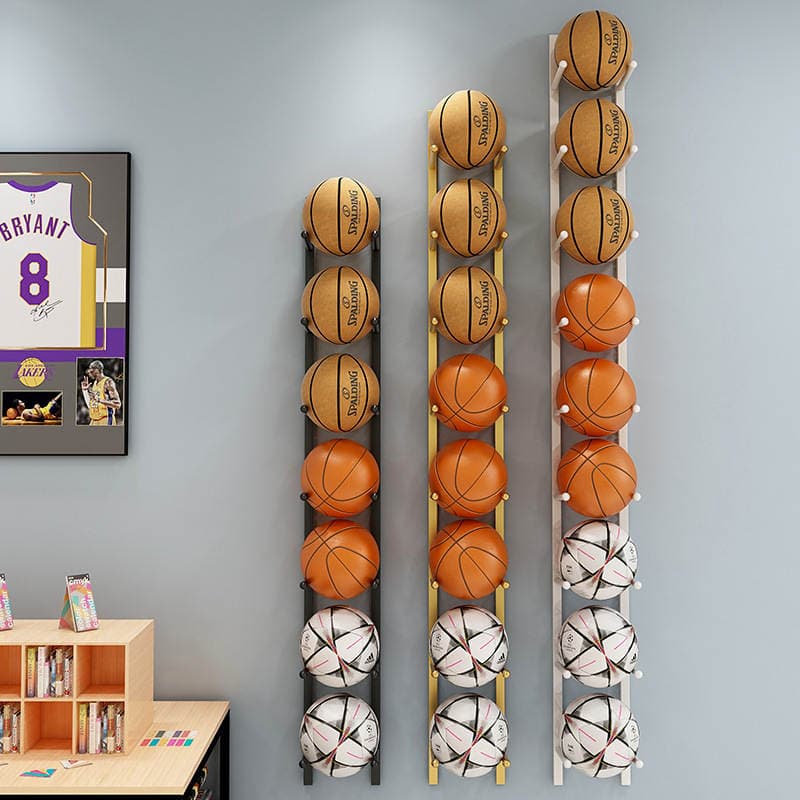 Ev üçün basketbol saxlama rəfi, uşaq bağçası, futbol, voleybol və digər idman toplarının saxlanması üçün uyğun, divara quraşdırılan qapalı sərgiləmə rəfi. 2