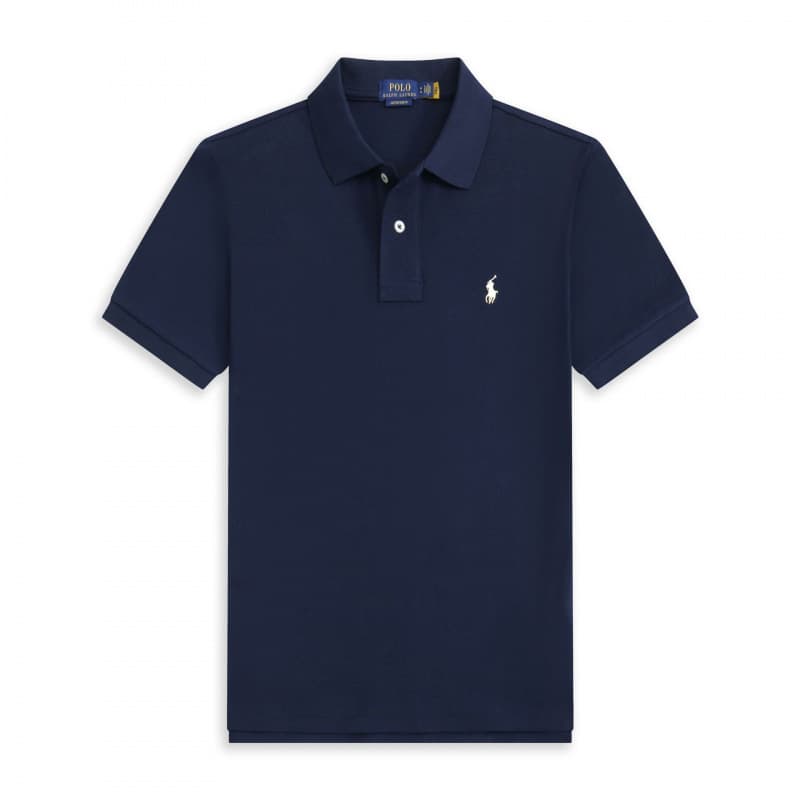 Royal blue-white label