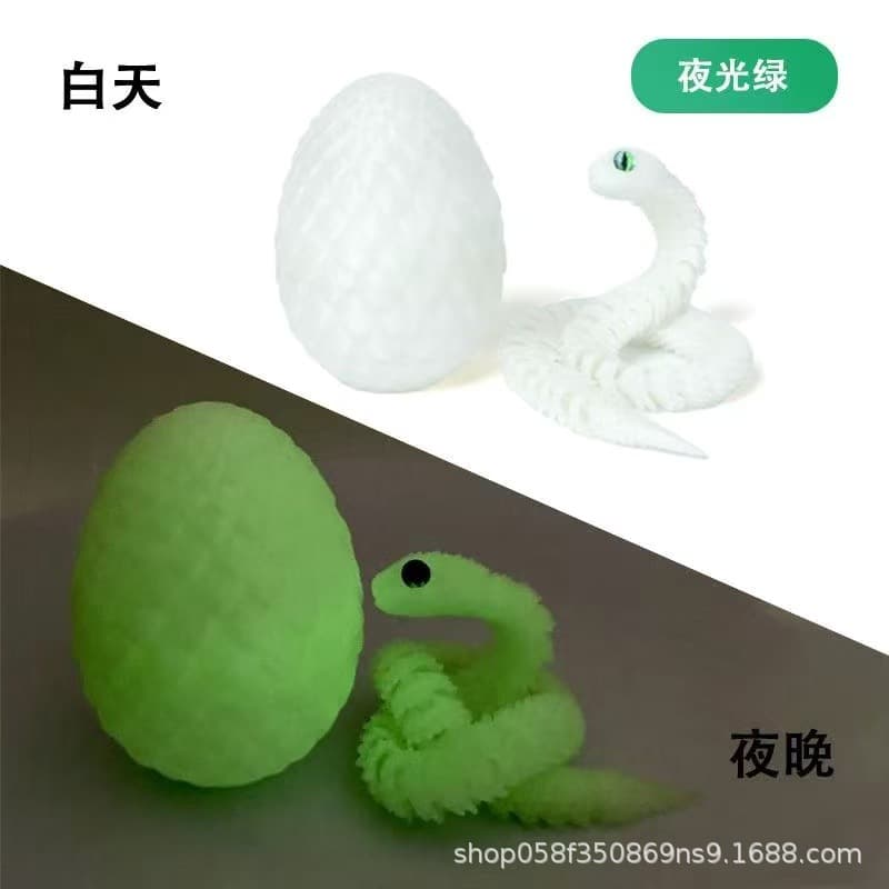 [30cm snake egg set] glow-in-the-dark green viper + snake egg
