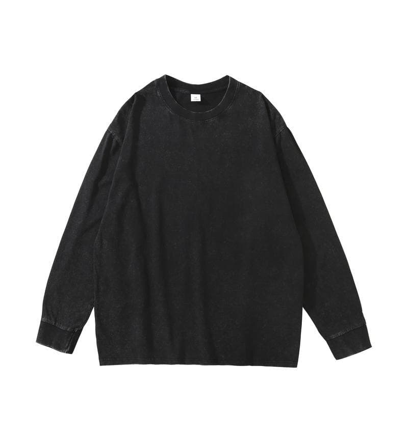 Long sleeve washed black