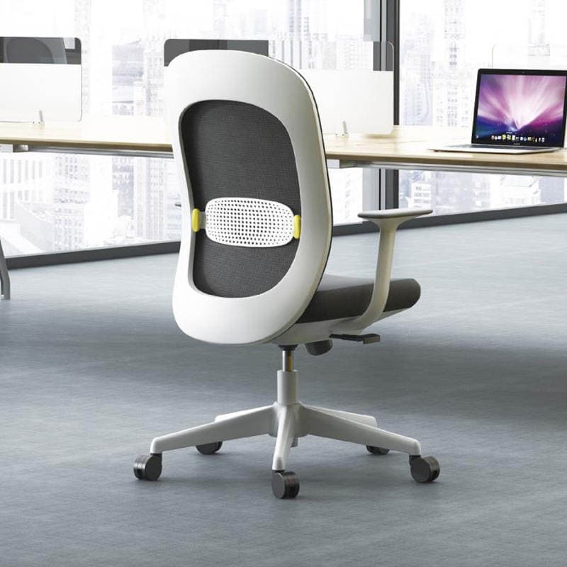 Zhongsheng Furniture White Office Net Back Computer Staff Swivel Chair Fashion Lift Staff Office Chair Teacher Seat 3