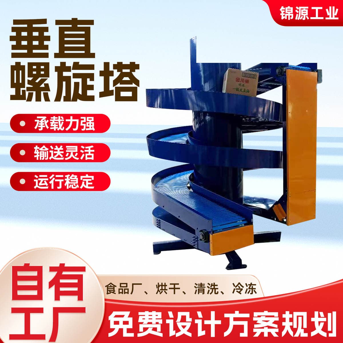 Spiral Lift Conveyor for Inter-Floor Logistics and Warehousing, Multi-Layer Chain Plate Spiral Conveyor for up and down Stairs 3