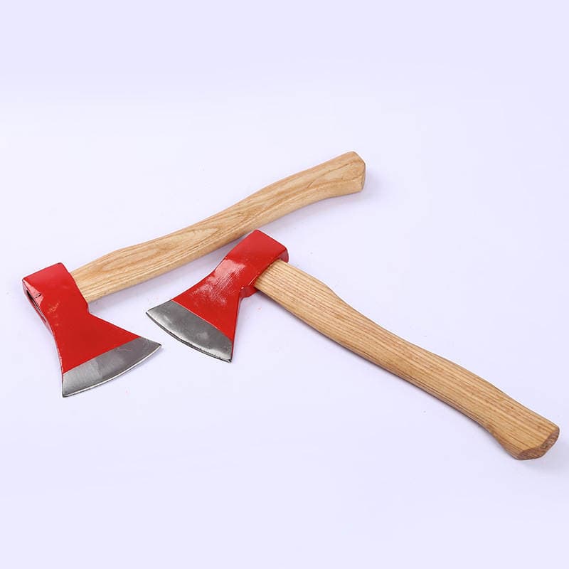 Red head wooden handle axe spot wholesale wood axe home chopping wood axe steel axe fire camping axe 3