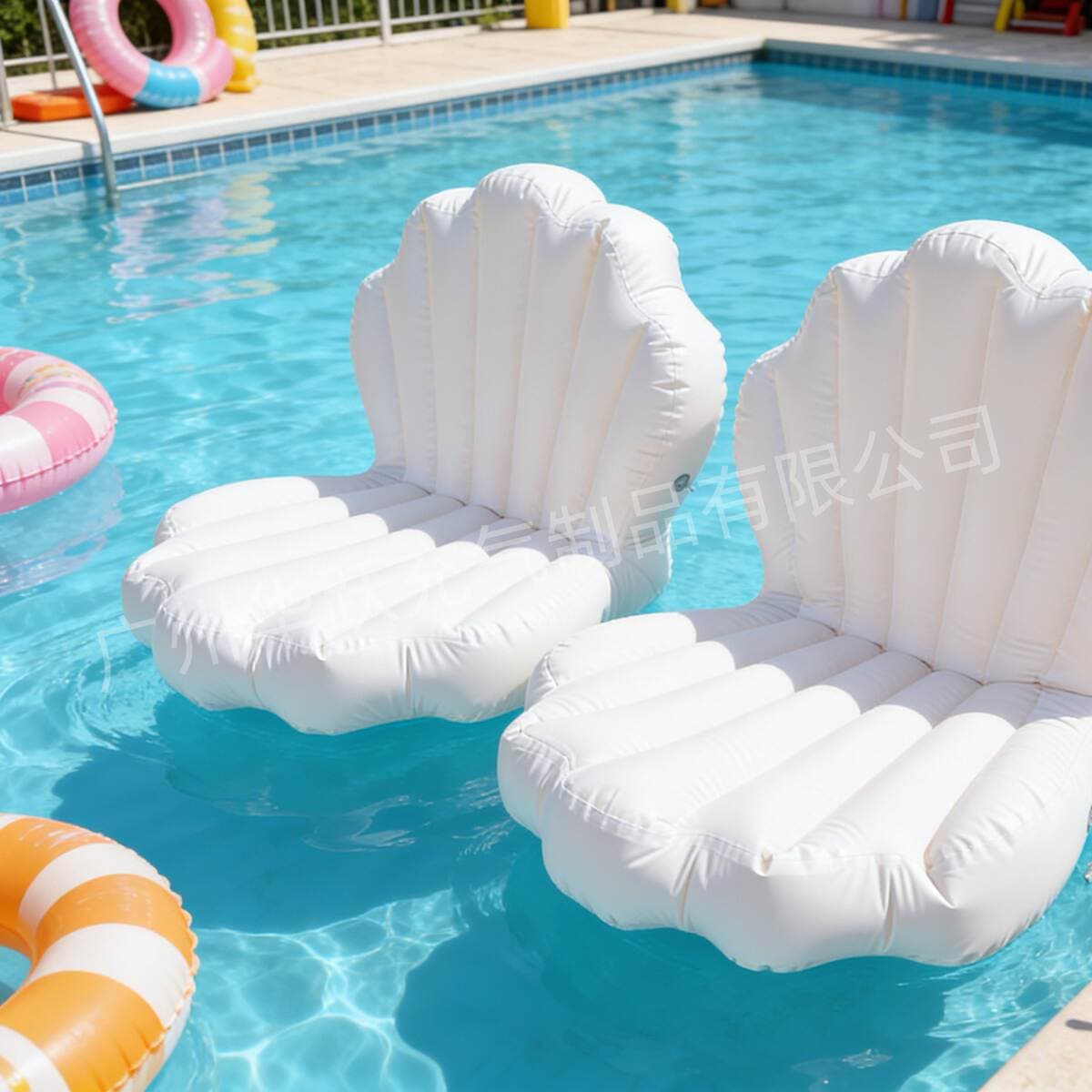 Internet-Famous Inflatable Pvc Shell Sofa Float Bed for Water Swimming, Mermaid-Themed Adult Water Play Equipment 2
