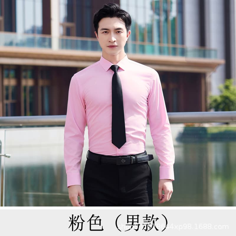 Men's long sleeve pink shirt