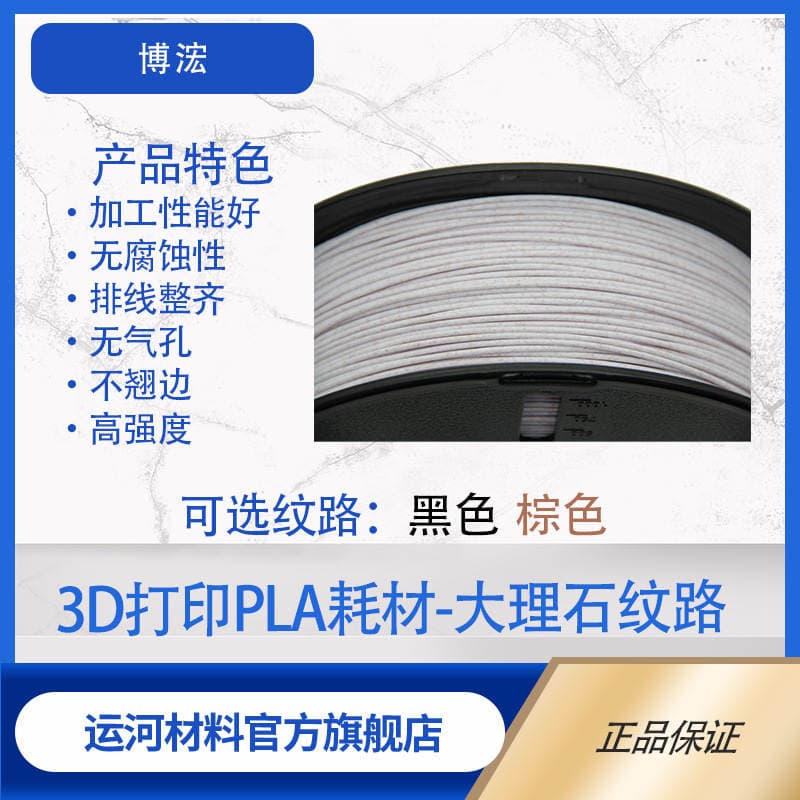 3D Printing Pla Filament, Marble Texture Filament, Multi-Color, 1.75mm Diameter, Suitable for Bambu Lab Printing 2