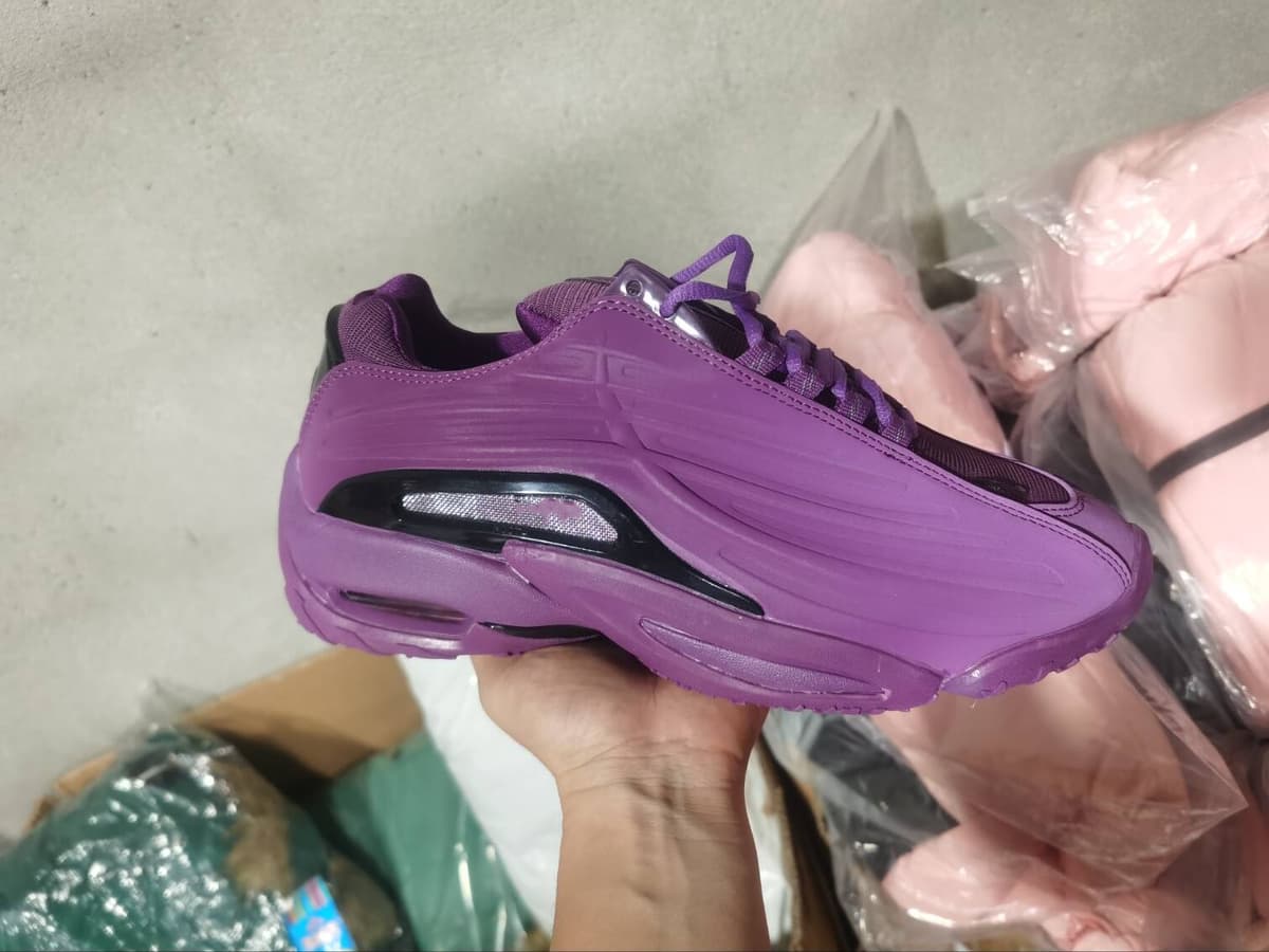Duck shoes--purple silver edge