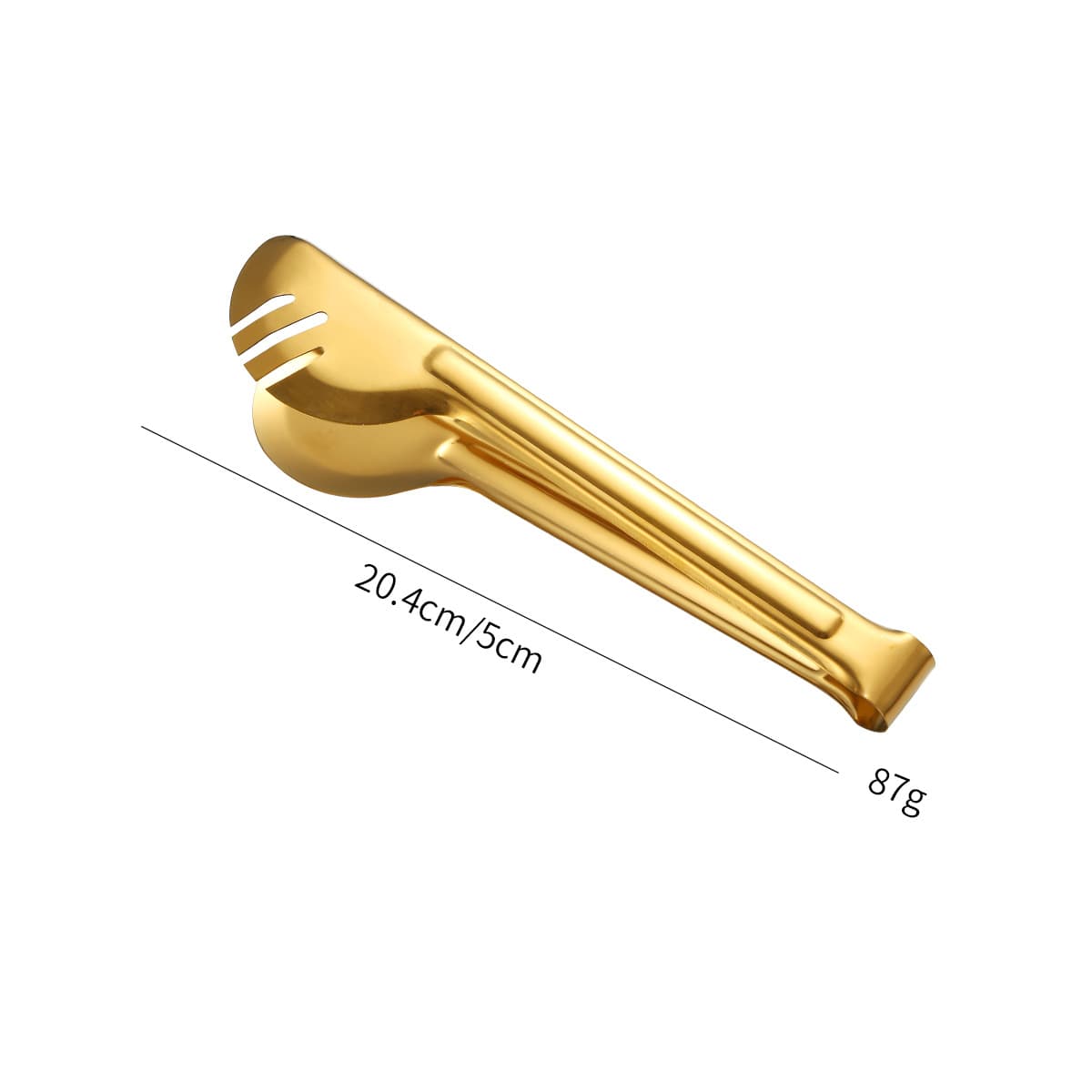 Gold half-round clip