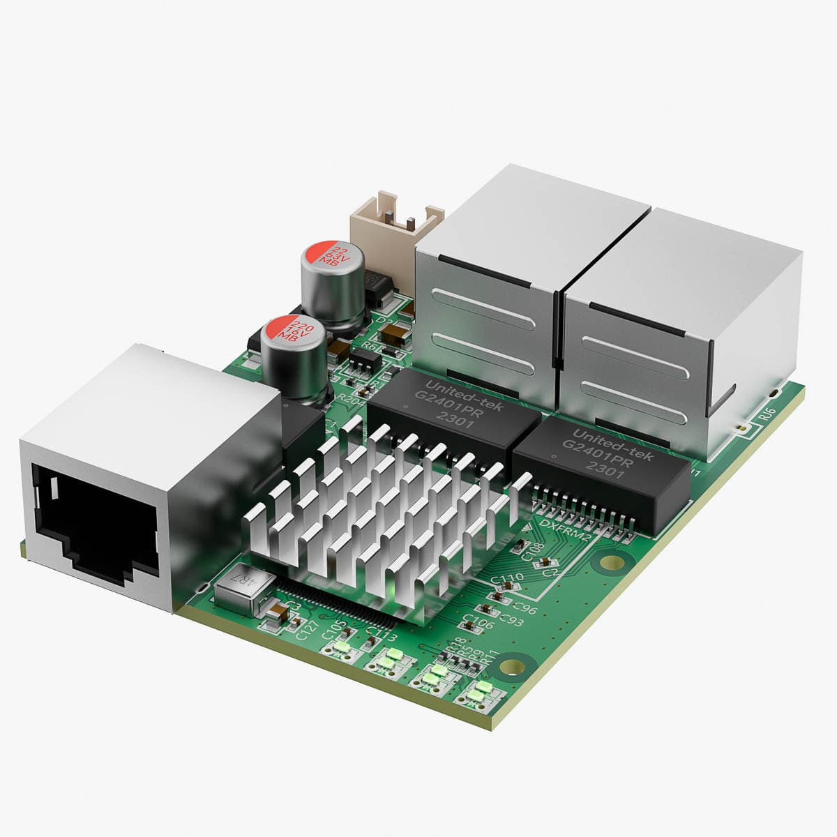 Industrial 3-port Gigabit Ethernet Switch Module One to Two Network Transmission Equipment Internal PCBA Motherboard 5