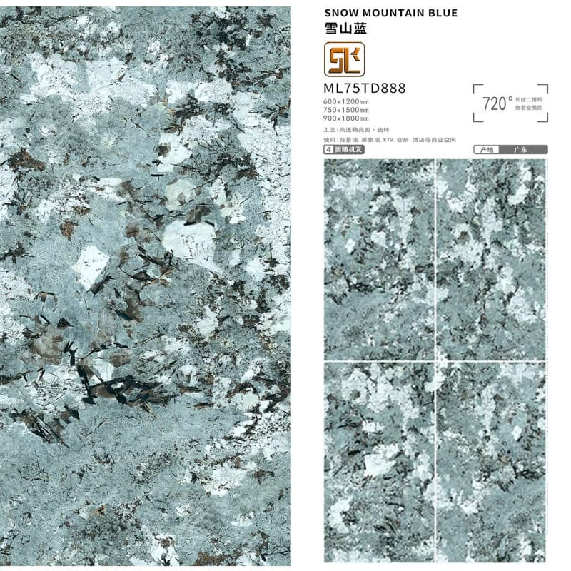 Bright Luxury Stone--Snow Mountain Blue