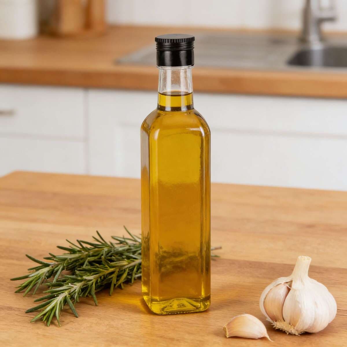 500 ml qida dərəcəli qalınlaşdırılmış şəffaf kvadrat plastik şüşələr (yağ, soya sousu, sirkə üçün) 1