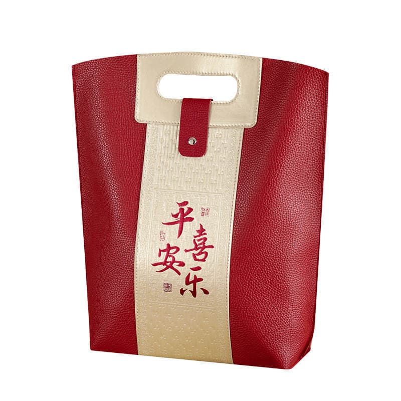 Red Wine Packaging Box for Two Bottles, Universal Wine Gift Box, In-Stock Leather 2-Bottle Red Wine Gift Box Packaging 5