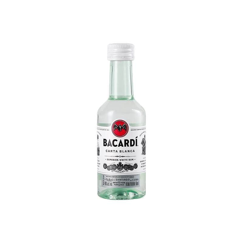 Bacardi Ağ Rom 50ml Mini Şüşə (Kokteyl və Bişirmə üçün) 5