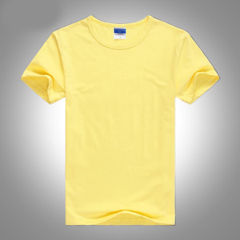 Solid color short sleeve yellow (men's style