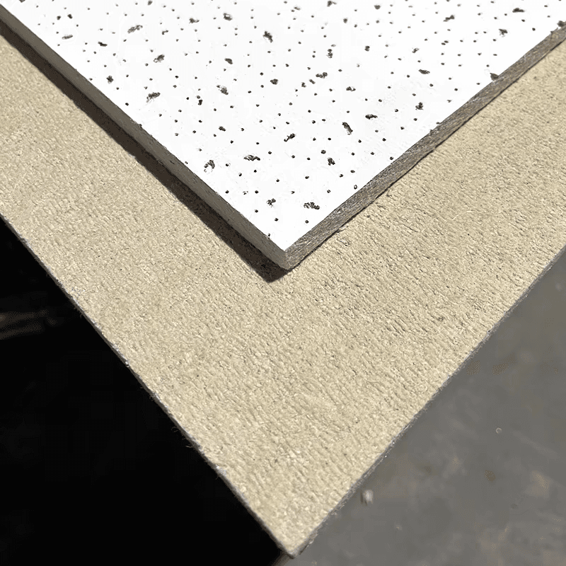 Mineral Wool Board Ceiling Material 600 Office Sound-Absorbing Ceiling 595 Moisture-Proof Perforated Mineral Wool Board Factory Wholesale 4