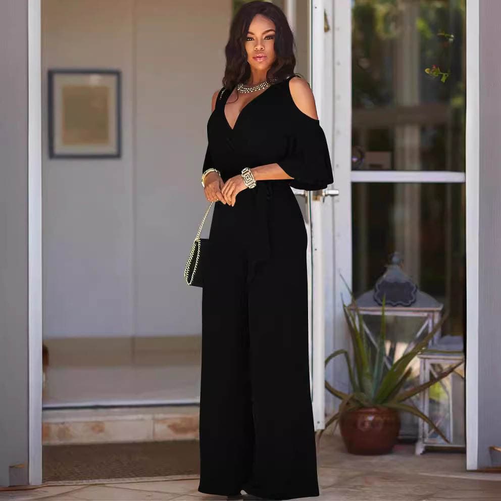 2024 Aliexpress Wish Amazon European and American Export Women's Wholesale Wide-Leg Pants 7 Colors Optional Including Belt 3