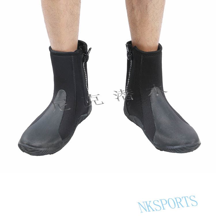 Customized 5Mmneoprene Black Diving Shoes Hard-Soled Vulcanized Shoes Anti-Cut, Non-Slip, Wear-Resistant, Protective Rubber Shoe Covers 2