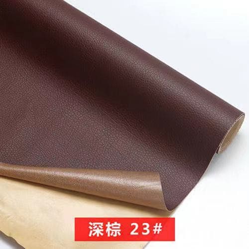 Dark brown [self-adhesive] leather sticker