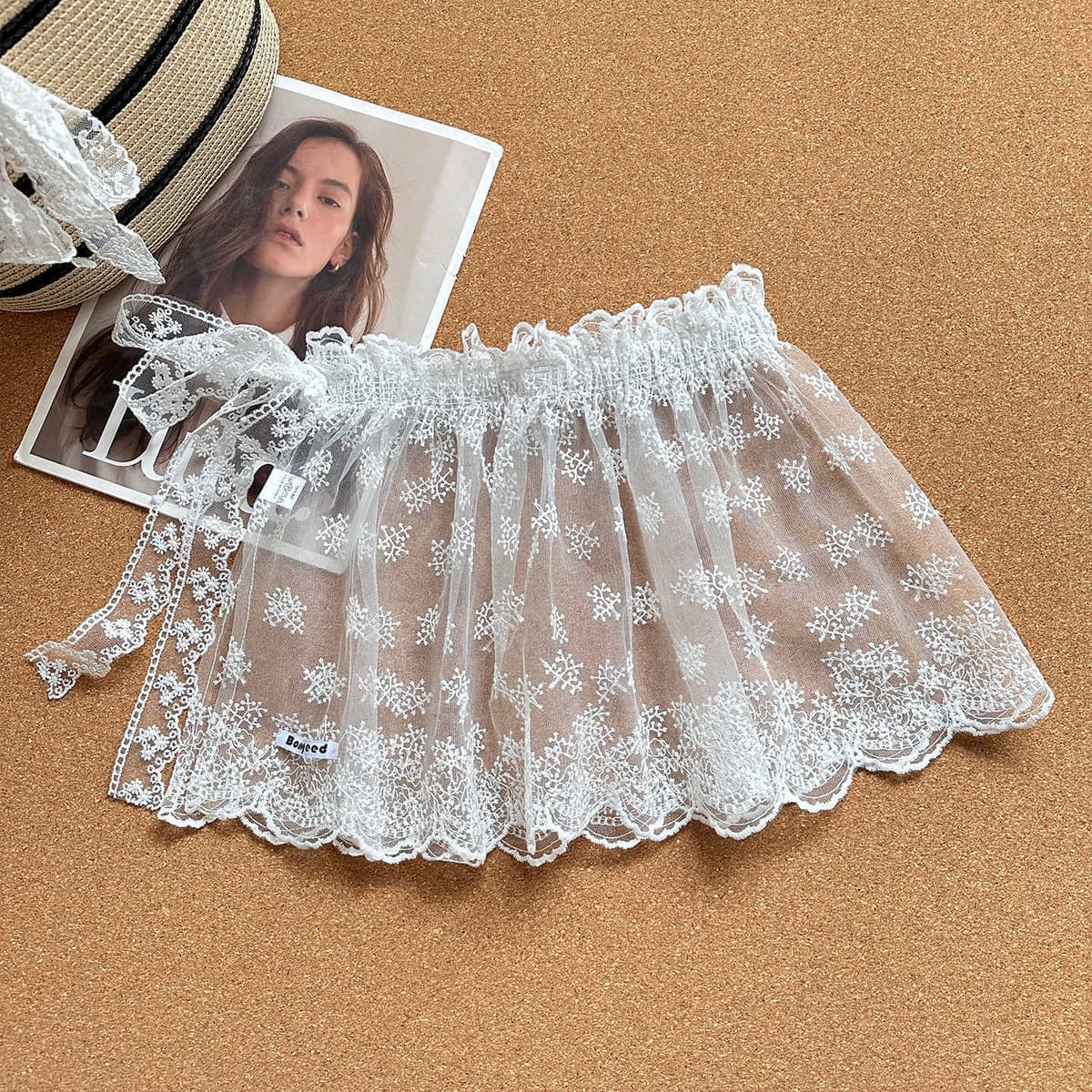 Single layer coral lace
