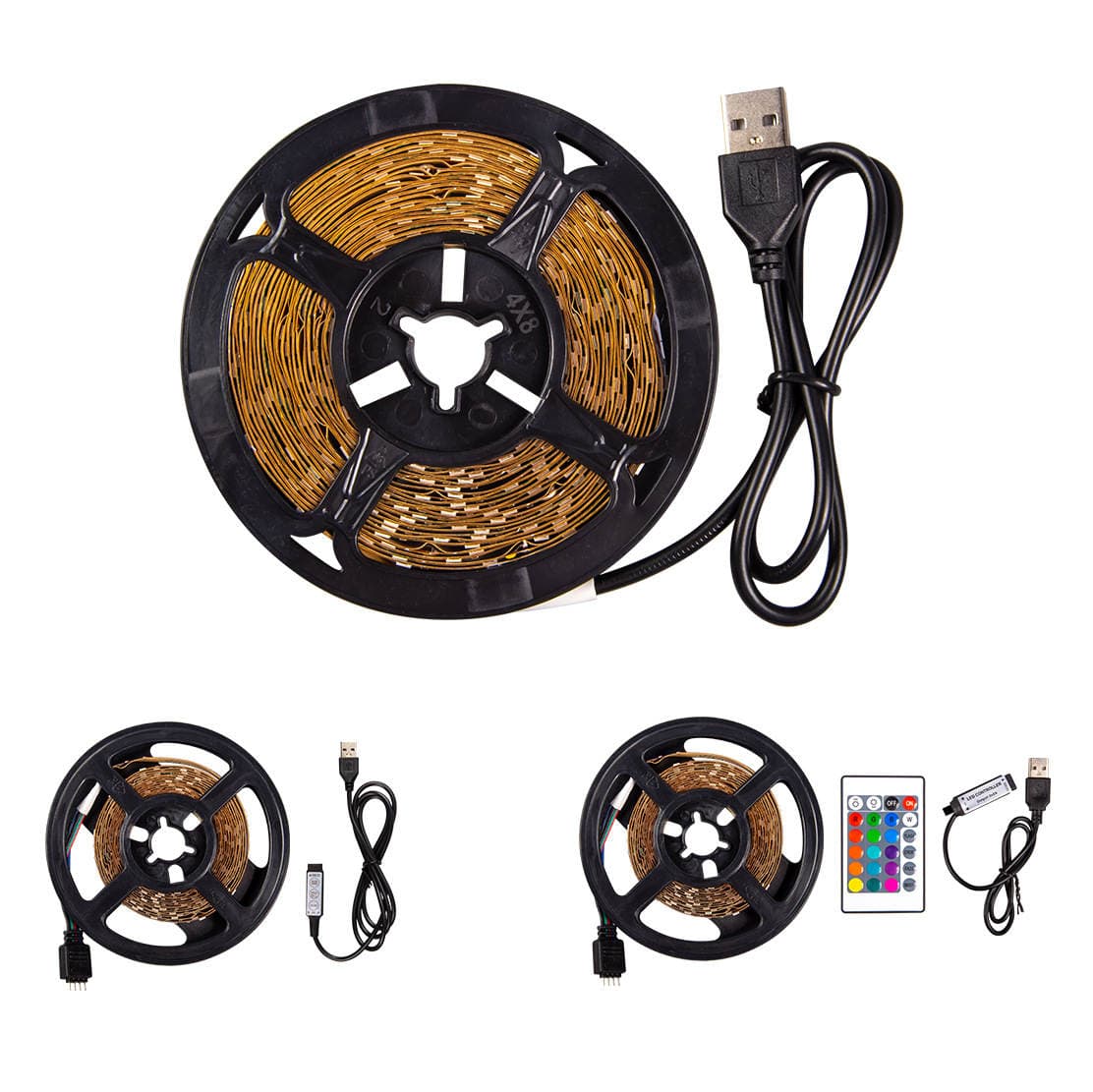 2835 RGB LED Zolaq, USB, Suya Davamlı, TV üçün, Silikon 5