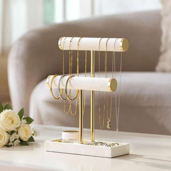 Factory Direct Sales Velvet Jewelry Stand Cross-Border Wholesale Necklace Bracelet Jewelry Display Stand Dressing Table Storage Wholesale