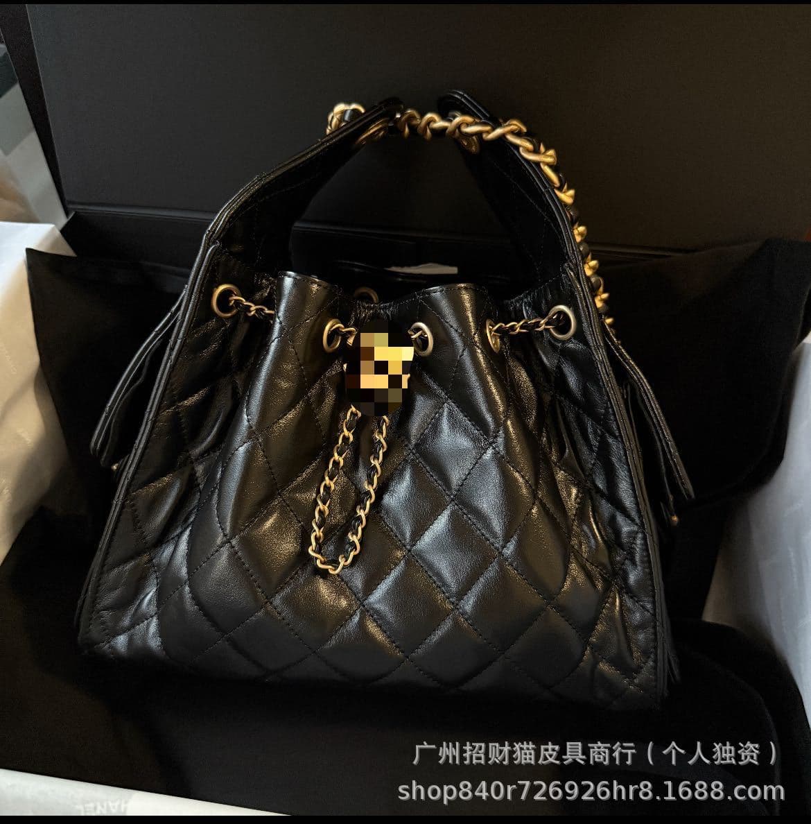 25bag high quality oil wax leather black 25cm