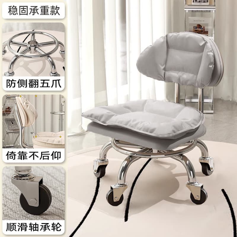 Electroplated five claws: small cloud light gray [with] smooth bearing wheel