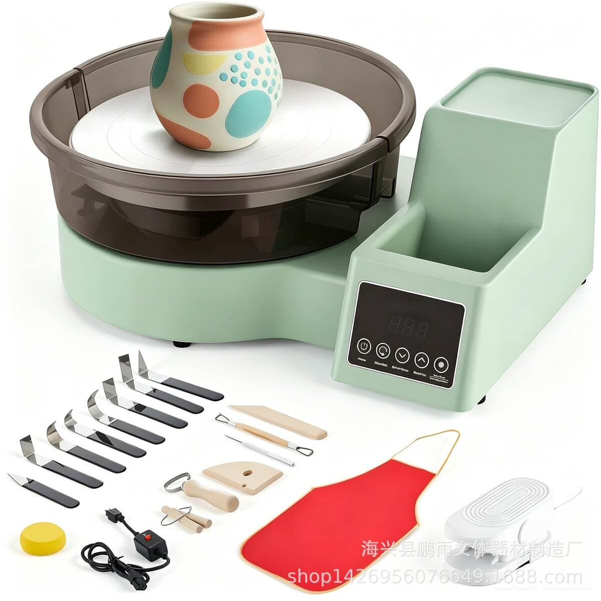 Factory Direct Sales Pottery Equipment Children's Teaching American and European Clay Machine Drawing Machine Stepless Variable Speed Drawing Machine Pottery 3