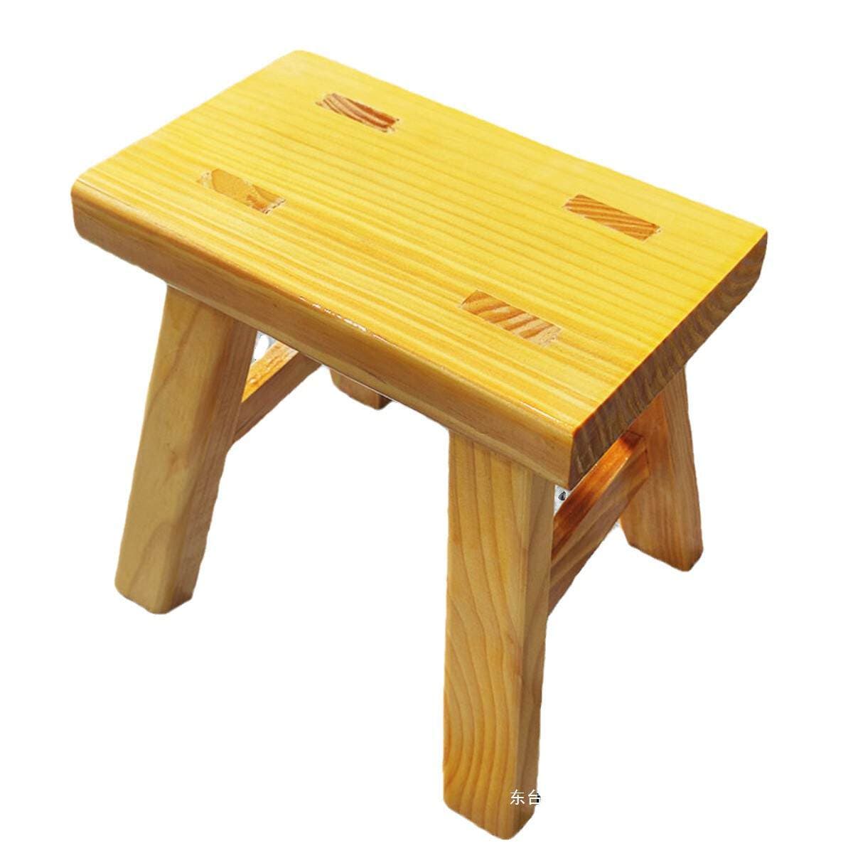 Installation-Free Solid Wood Small Stool Household Small Stool Low Stool Adult Stool Durable Shoe Changing Stool Thickened Stool 5