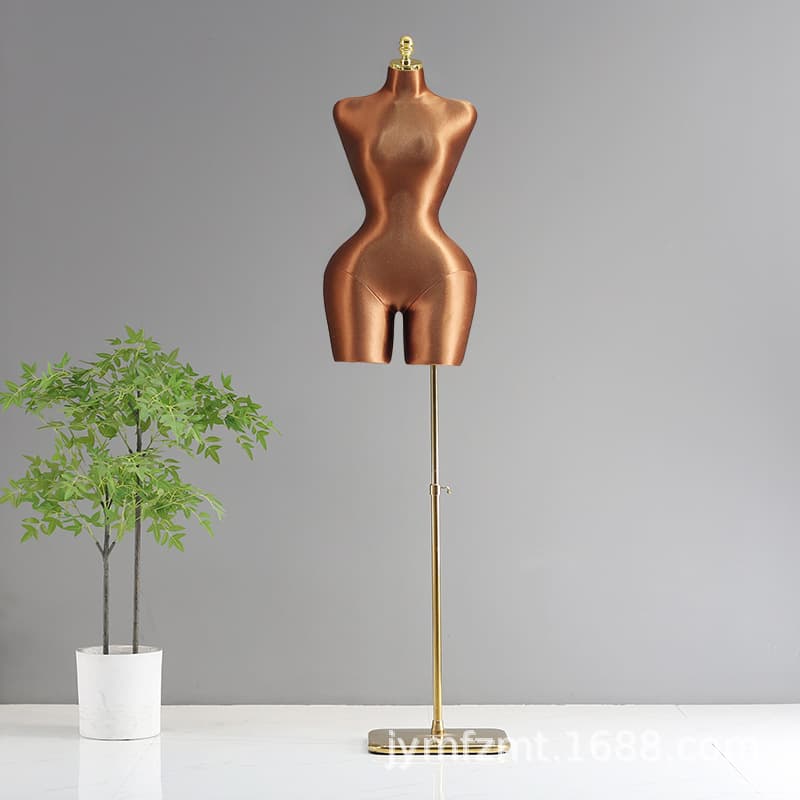 European and american plus size female model + thickened gold square---brown