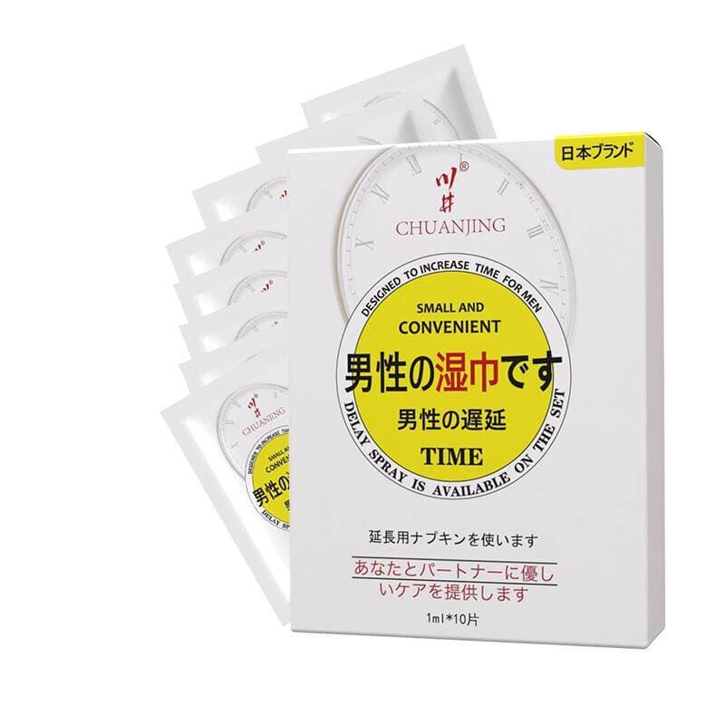 Chuanjing men's delayed wet wipes 10 pieces of external use extension liquid spray adult sex toys wholesale a generation of hair 3
