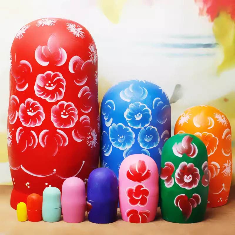 Russian Matryoshka Doll 10-Layer Creative Birthday Gift Small Ornaments Children's Wooden Craft Decoration Travel Souvenir Gift 3