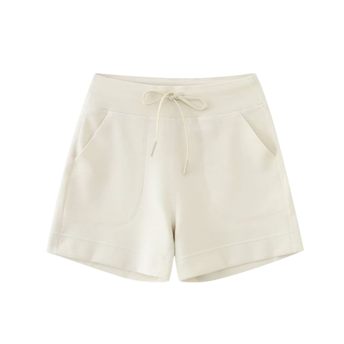 White-three-quarter pants
