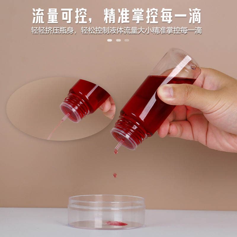 Wholesale 60Ml-120Ml Medicine Bottle with Press-Screw Cap, Sample Bottle with Pointed Cap, Flat Cap, Pet High Transparency Bottle, Environmentally Friendly 4