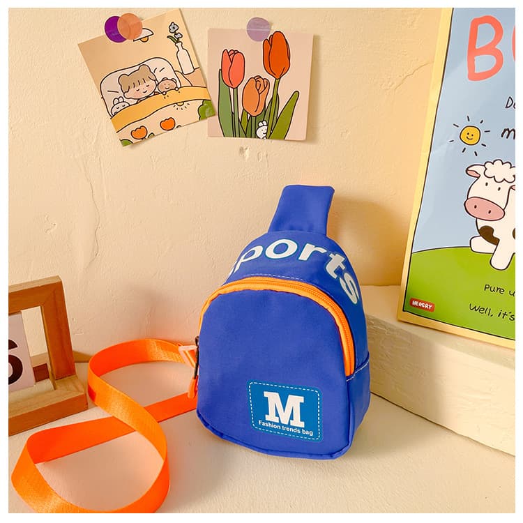 Blue m children's crossbody bag