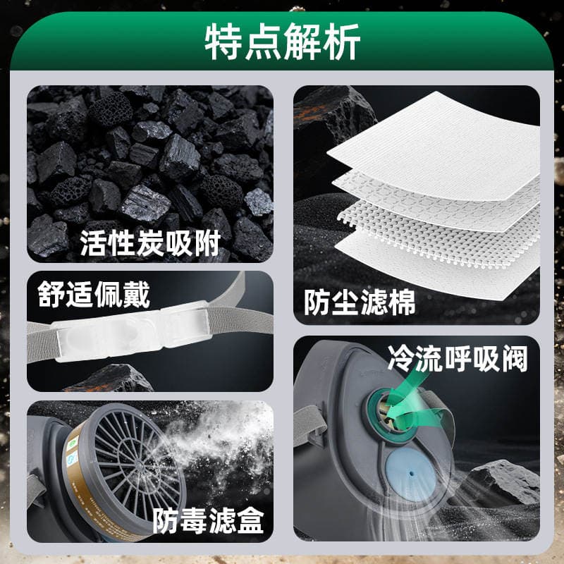 Baoweikang 3600 filter type gas mask spray paint anti-paint formaldehyde chemical gas 3200 gas mask 4