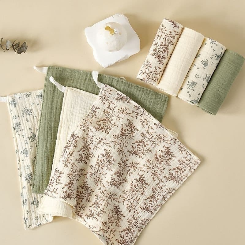 Four strips of original color mountain flowers - class a pure cotton material [25x25]