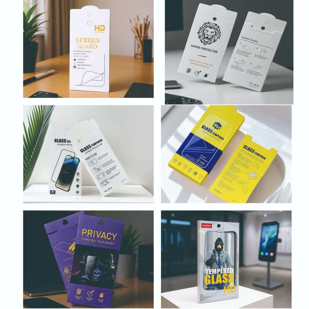 Spot tempered film packaging box neutral mobile phone packaging box tempered protective film packaging tempered film packaging carton 5