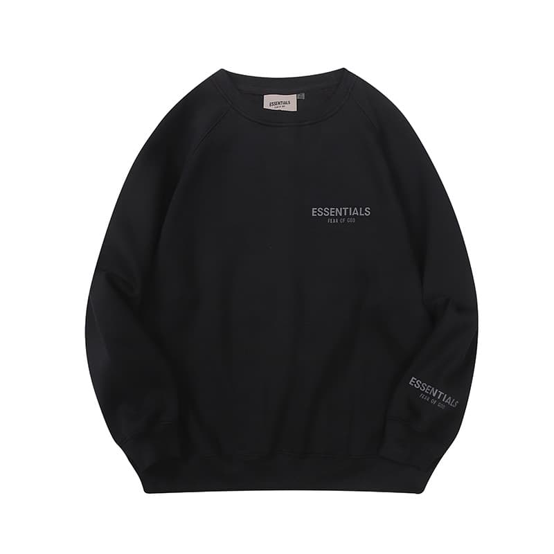 Small logo round neck black