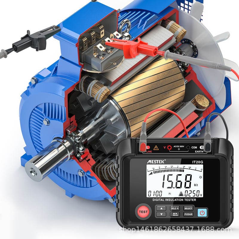 Rəqəmsal İzolyasiya Müqaviməti Test Cihazı (Meqoohmmetr) 1000V/2500V 3