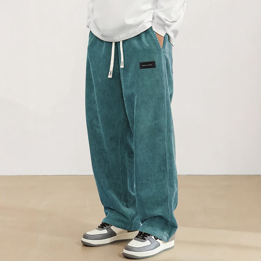 【fitted straight leg】lake blue