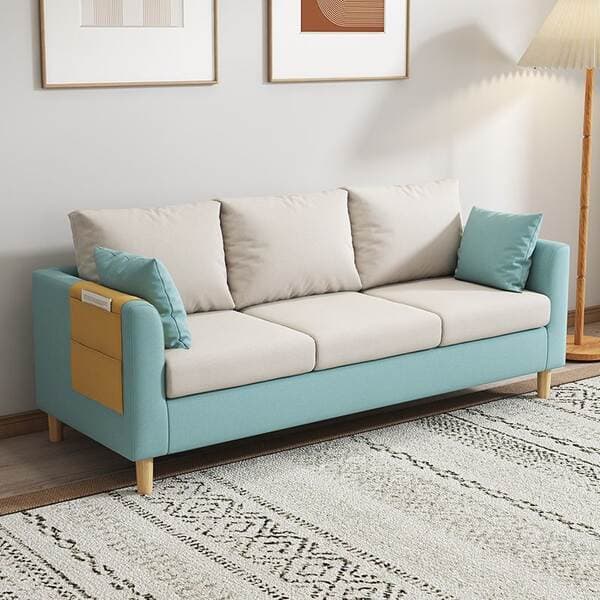 Leisure Sofa for Living Room Rental, Small Apartment Sofa, Bedroom Fabric Sofa, Simple Modern Single or Double Sofa