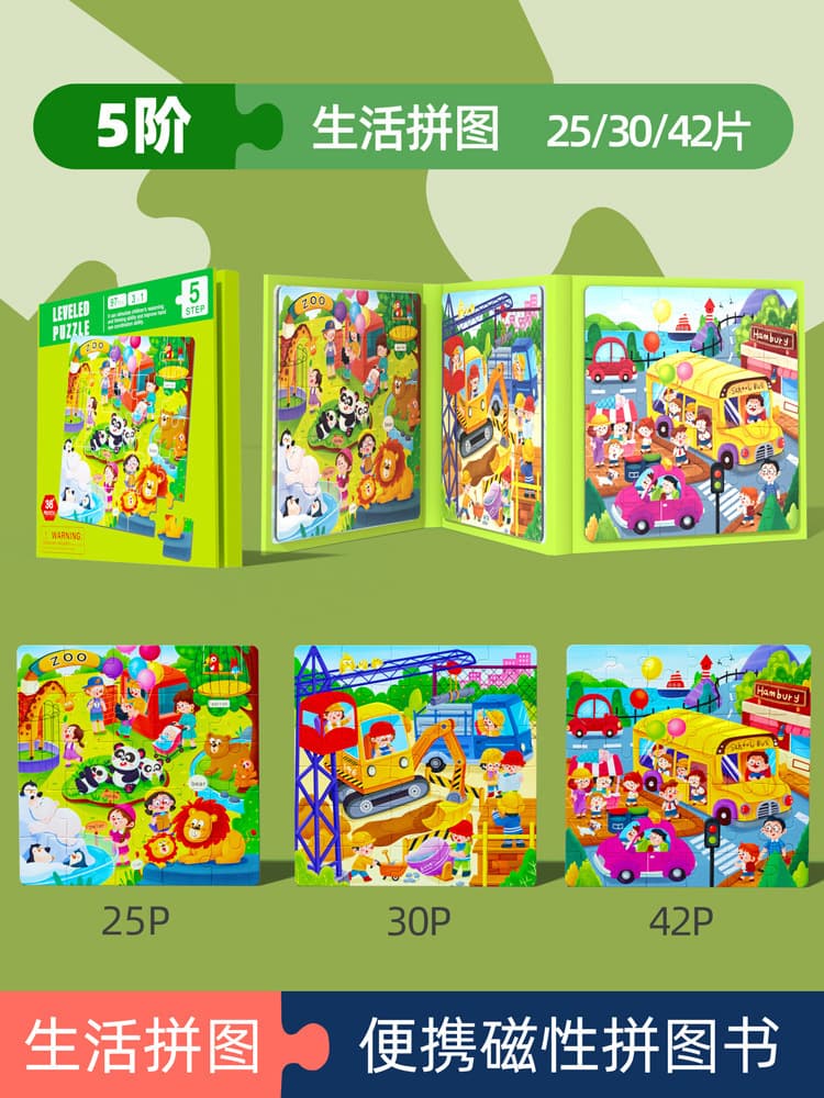 5 stage magnetic life puzzle