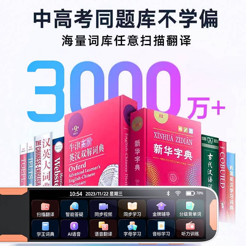 Special Offer: Point-And-Read Pen for Scanning and Translating Multiple Languages (Chinese, English, Japanese, Korean, Cantonese), with Photo-Taking and Question-Searching Capabilities, a Versatile Universal Learning Pen for All Subjects 3